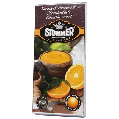 Stühmer 100G Narancskrémes Étcsokoládé Édesítőszerrel