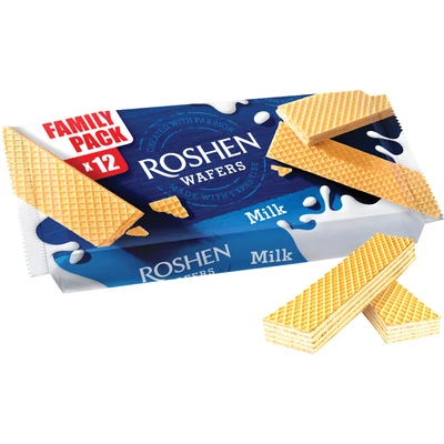 Roshen Wafers 216G Milk