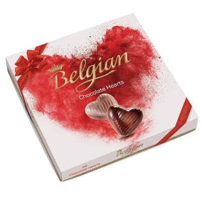 Belgian 200G Hearts Hazelnut Szívdesszert   BPPR1064