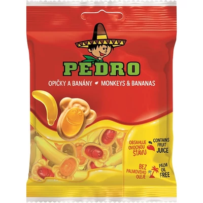 Pedro 80G Monkey&Bananas Gumicukor  PEDR1010