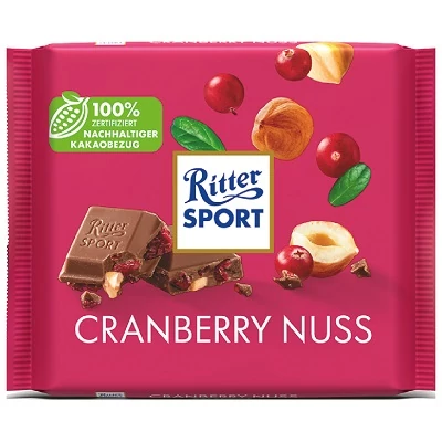 Ritter Sport 100G Cranberry Nuss /464121/