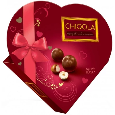 Chiqola Praliné Szív 110G Jouy&Co Mogyorós