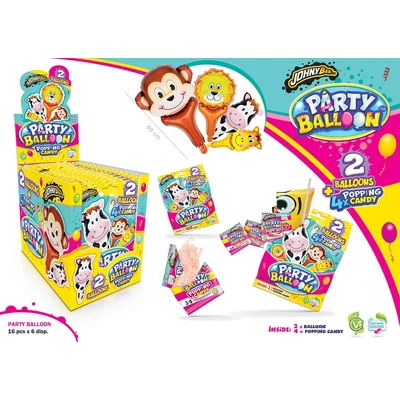 Johny Bee 8G Party Ballon 2db lufi+Pattogós Cukorka