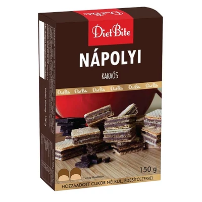 Diet Bite 150G Nápolyi Kakaós Hozzáadott Cukor Nélkül 