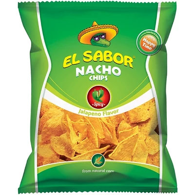 El Sabor 100G Nacho Chips Jalapeno /1545/