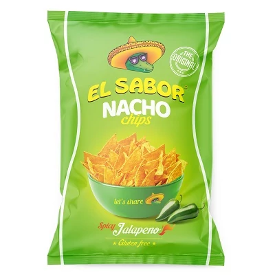 El Sabor 100G Nacho Chips Jalapeno /1545/