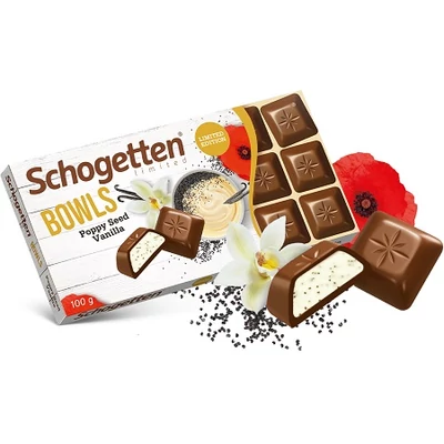 Schogetten 100G Bowls Tejcsokoládé Vaníliával&Mákkal 