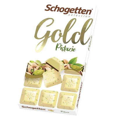 Schogetten 100G Gold Fehércsokoládé Pisztáciával