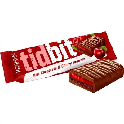 Roshen Tidbit 50G Meggyes-Brownie Tejcs. Zselés Szelet