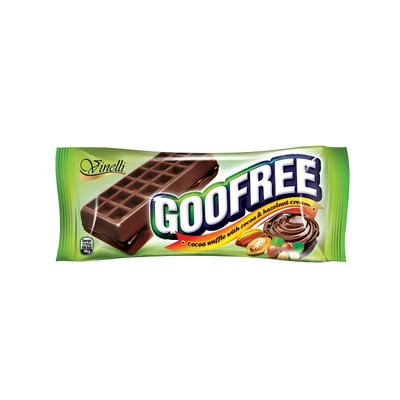 Goofree 50G Kakaós Piskóta Kakaós-Mogyorós Krémmel Töltve