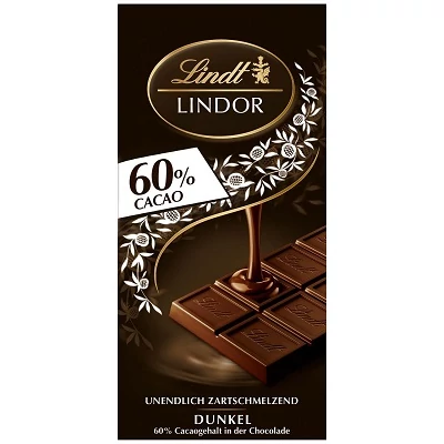 Lindt Lindor 100G Cacao 60% Étcsokoládé (660154)
