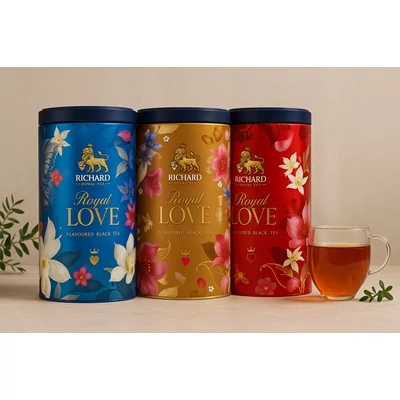 Richard Royal 80G Love Metal Fekete Tea Bergamott-Vanília 