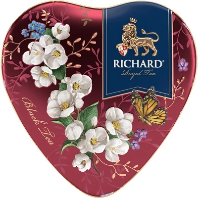 Richard Royal 30G Heart Fekete Tea Fémdobozban