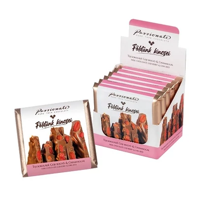 Passionate 70G Földünk Kincsei Táblás Goji Bogyó-Chia Mag Tejcsokoládé