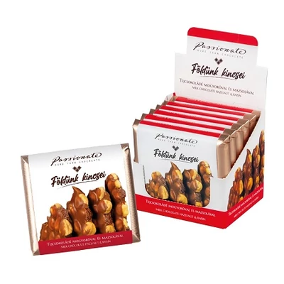 Passionate 70G Földünk Kincsei Táblás Mogyoró-Mazsola Tejcsokoládé