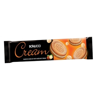 Bonucci Cream 75G Mogyoró Ízű Krémmel Töltött Keksz