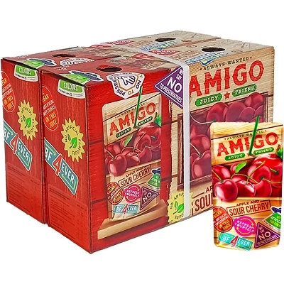 Amigó 200ML Szívószálas Meggy (6808)