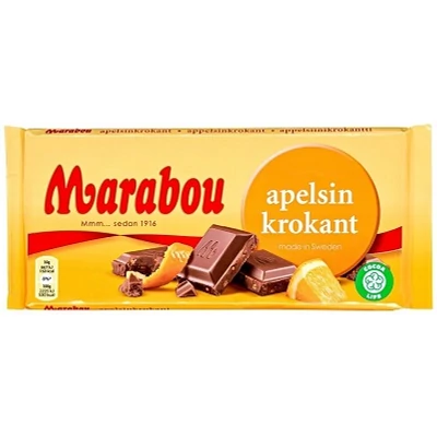 Marabou 200G Narancs Krokant