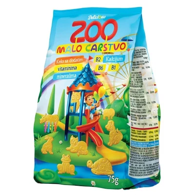 Delicious 75G ZOO Állatfigurás Keksz Vitaminokkal