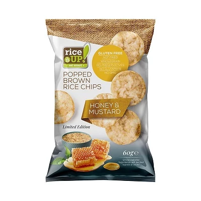 Rice Up 60G Brown Rice Chips Mézes Mustáros