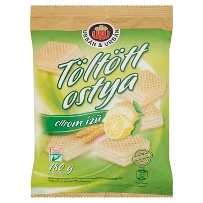 Urbán Töltött Ostya 180G Citromos