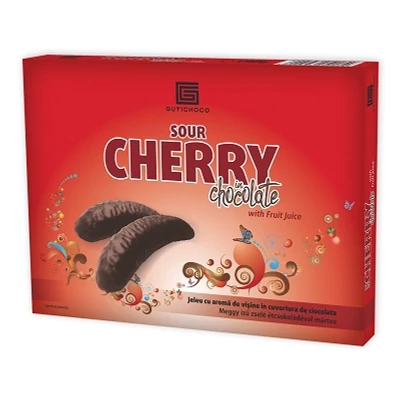 GoodSweet 190G Meggy Ízű Zselé 6% Gyümölcslével Étcsokoládéval Mártva 