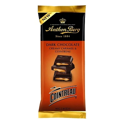 Anthon Berg 90G Creamy Caramel Cointreauvel Töltött Étcsokoládé  ANTÉ0001