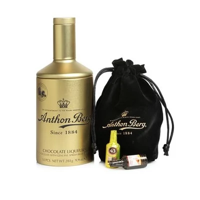 Anthon Berg 281G Csokoládé (33%) Eredeti Szeszesitalokkal Töltve Arany 18DB 