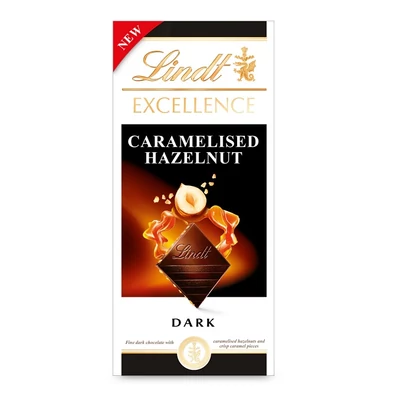 Lindt Excellence 100G Caramelised Hazelnut Ét 100g (672065)