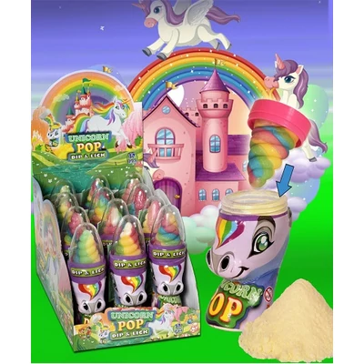 Unicorn Pop Dip&Lick Nyalóka Citrom ízű porral