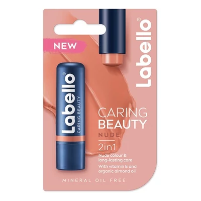 Labello Ajakápoló 4.8G Caring Beauty – Nude