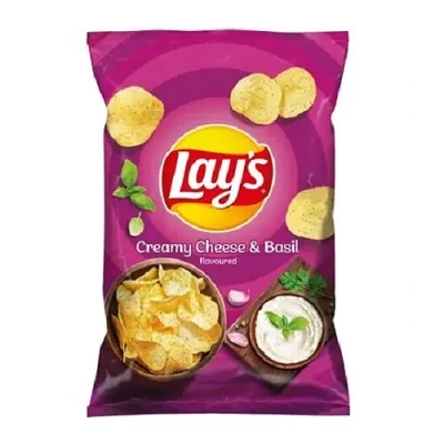 Lays 60G Krémsajtos & Bazsalikomos