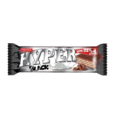 Hyper Ostya 55G Black (Kakaós bevonatba mártott tejkrémmel töltött ostya)