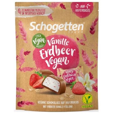 Schogetten Bites 125G Eper-Vanília Vegán