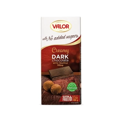 Valor 100G Creamy Étcsokoládé Trüffelkrém,Hozzáadott Cukor Nélkül