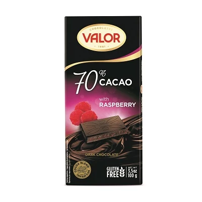 Valor 100G Étcsokoládé Málnás,70% Kakaó