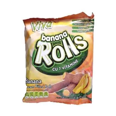 Viva banános krémmel töltött tekercs 100 g