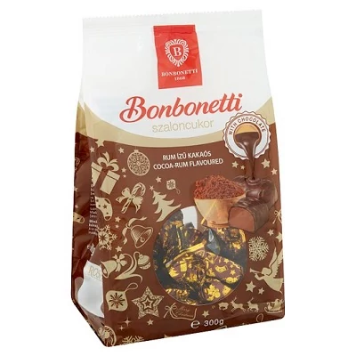 Szaloncukor 300G Bonbonetti Rumos-Kakaós 