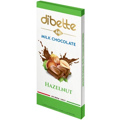 Dibette Choco 80G Tej Mogyoró Fruktózzal