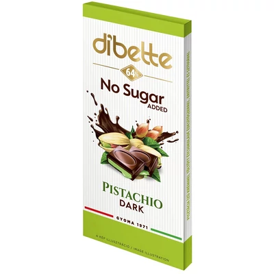 Dibette Choco 80G Ét Pisztácia Fruktóz