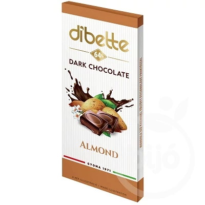 Dibette Choco 80G Ét Almond Mandula Fruktózzal