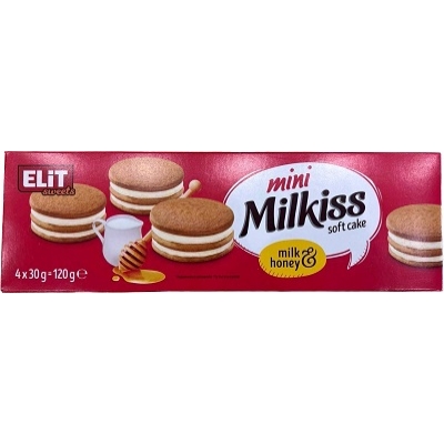 Milkiss Mini Cake 4x30G Mézes Tejkrémmel