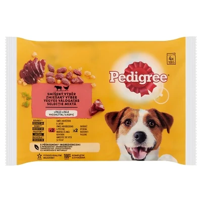Pedigree Alutas 4-Pack Adult Marha&Baromfi 4*100G