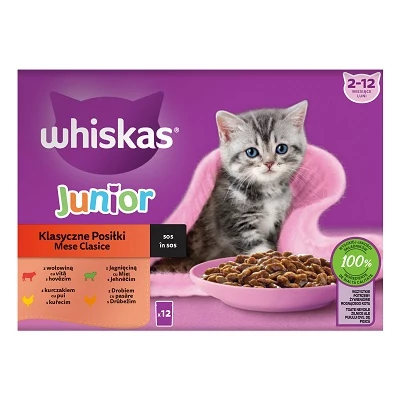 Whiskas Alutas 4-Pack Húsos JUNIOR 4*85g