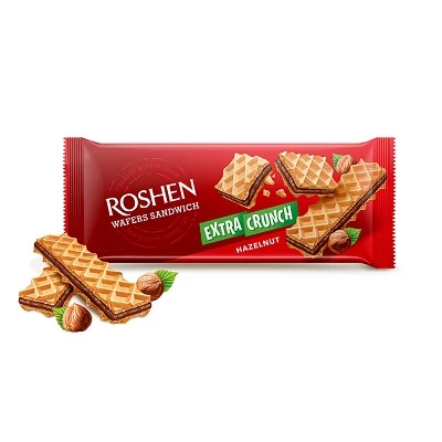 Roshen Extra Crunch 142G Mogyorós Krémmel Töltött Ostya 