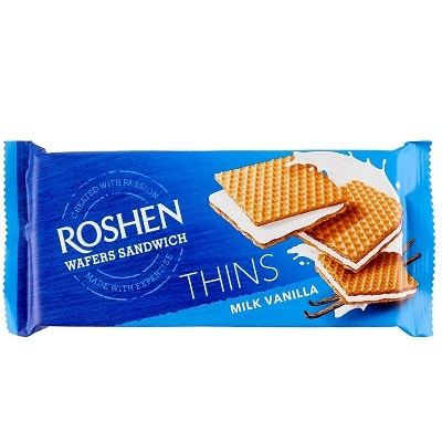Roshen Thins Sandwich 55G Tej És Vaníliakrémes Ostya