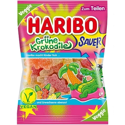 Haribo 175G Grüne Krokodile Sauer