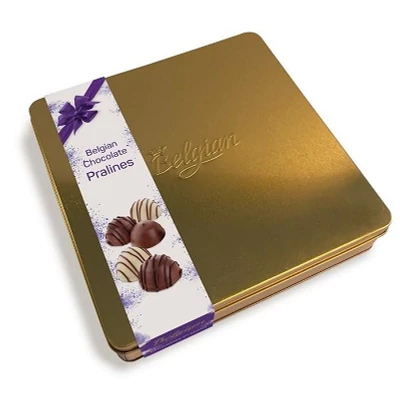 Belgian 250G Golden Tin Praliné Vegyesdesszert Fémdobozban BPPR1062