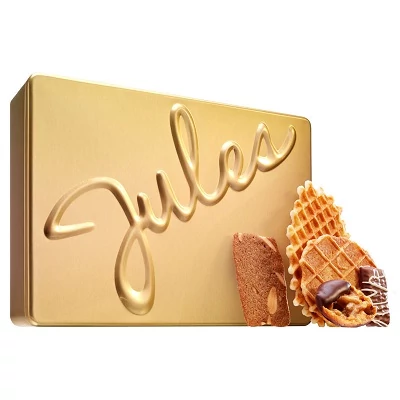 Jules' 250G Golden Tin Belga Vajaskekszek Fémdobozban