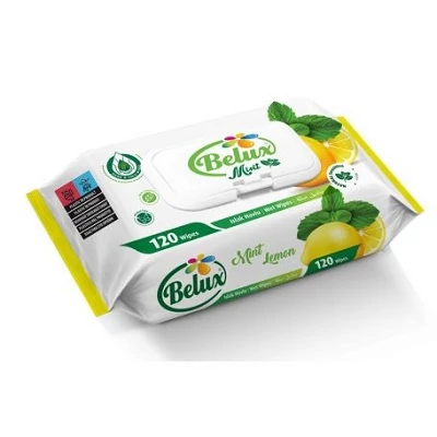 Belux Nedves Törlőkendő Menthol-Citrom  120 DB